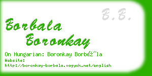 borbala boronkay business card